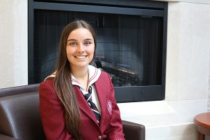 BRIAN BAKER/TOWN CRIER RELAXING BY THE FIRE: The Bishop Strachan School’s Nikole Benson has given her professional skiing career a break, joining the Bobcats’ alpine team as a mentor in her final year at the school.