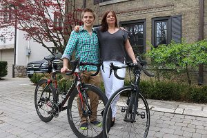 BRIAN BAKER/TOWN CRIER BIKING FOR A CURE: Matthew Cole, left, and his aunt Rhonda Sheff will be in Enbridge Ride to Conquer Cancer.